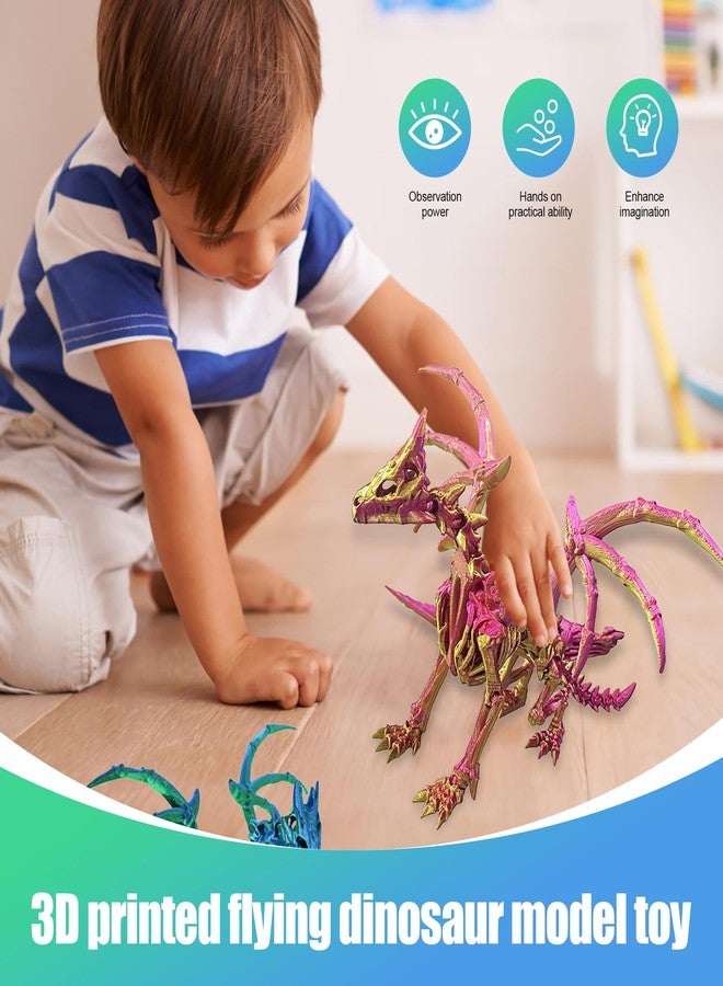 YOUNEEDFUL 2025 3D Printed Pterodactyl, Movable Pterodactyl Toys, 3D Printed Toys, Desktop pet Model Gifts and Home Decorations (Green) - Image 2